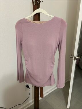 OGL Women's Long Sleeve Boatneck Top - Dusty Mauve Medium